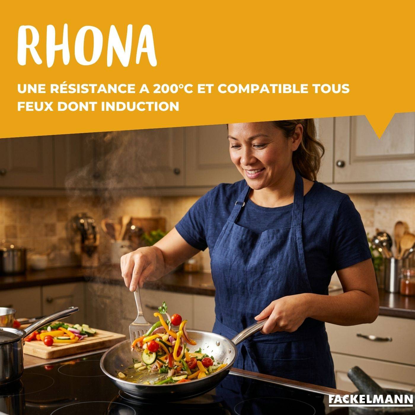Lot de 3 casseroles 18/20/22 cm en inox Fackelmann Rhona - Image 5
