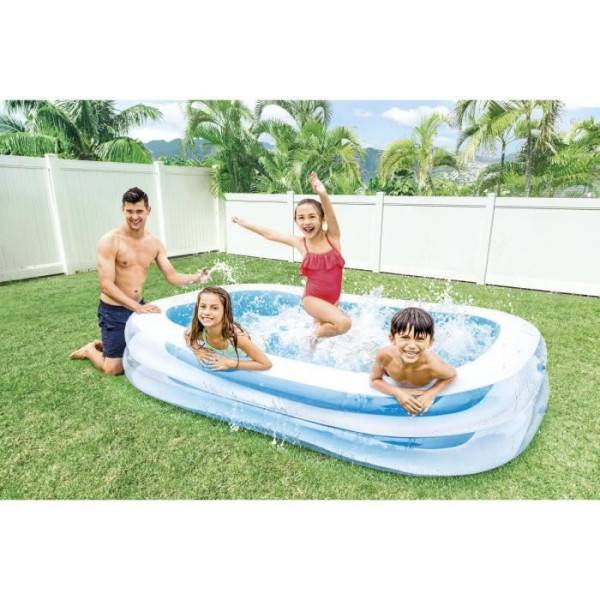 Intex - Piscine rectangulaire Family - Longueur 262 cm x Largeur 175 cm - Bleu et blanc - Intex - Image 2
