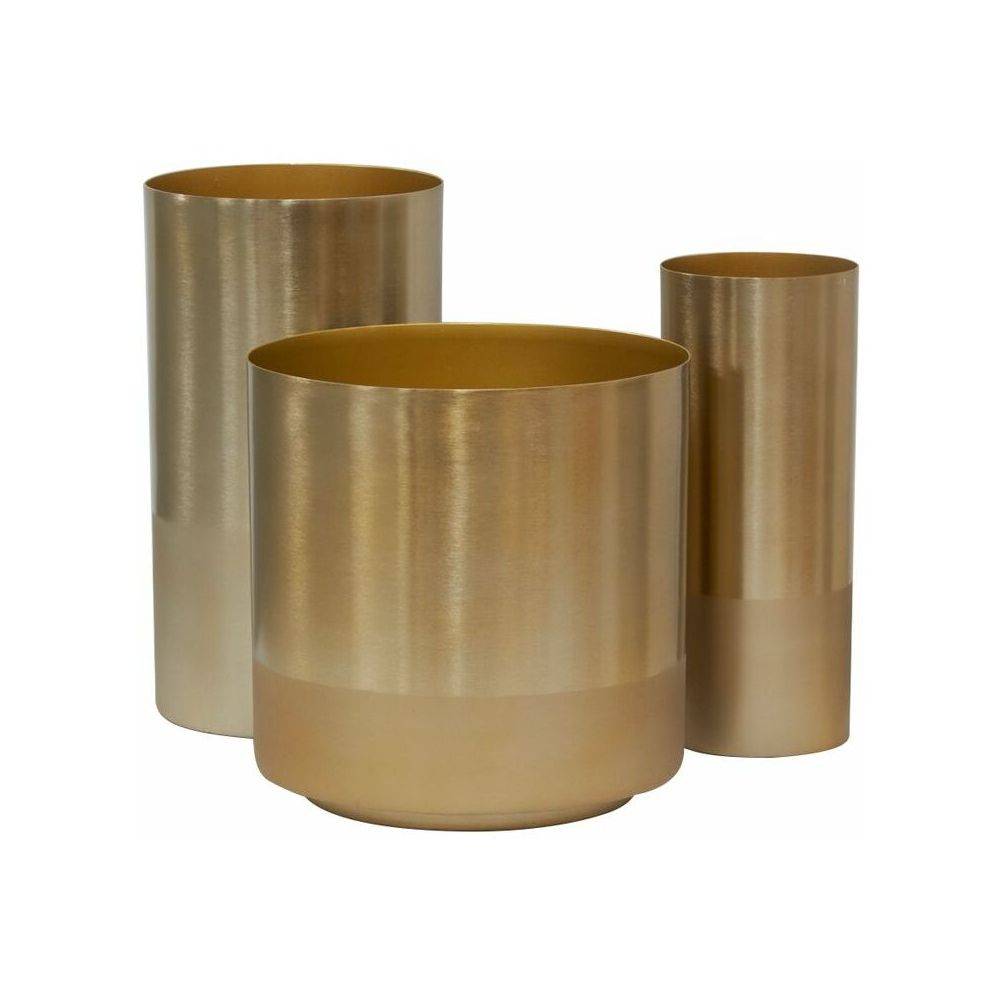 Aubry Gaspard - Vase cylindrique en métal doré Petit modèle - Image 2
