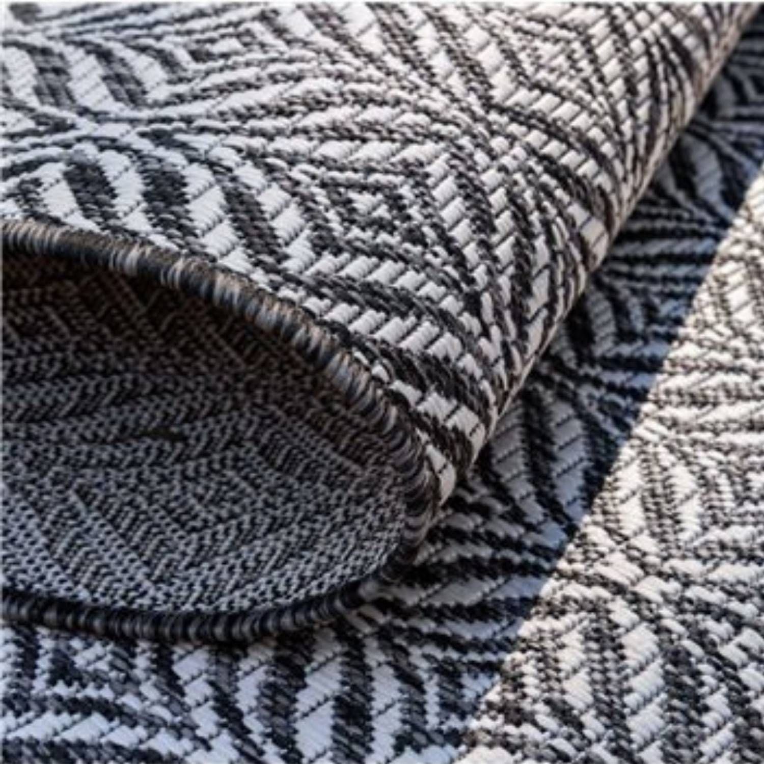Autre - Tapis carré intérieur et extérieur noir 200x200cm - Image 3