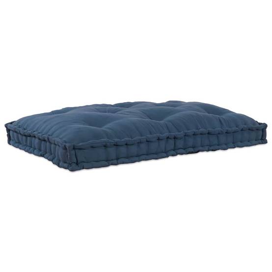 Grand coussin de sol en tissu pour canapé palette et salon détente Indigo 120x80 cm – ComfortXL Outdoor Living - Image 1