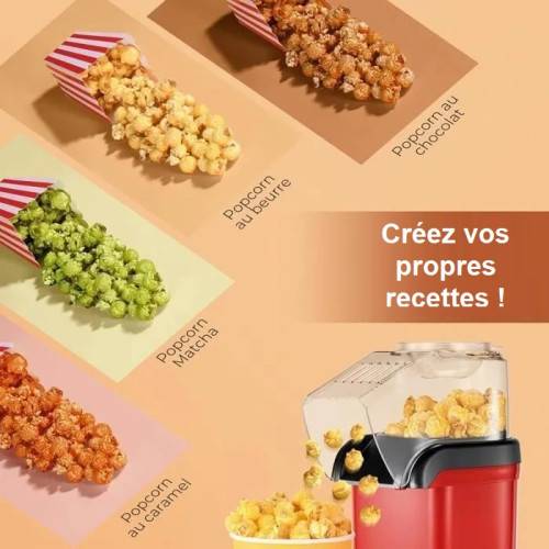 Inovalley - Machine à pop-corn rouge compacte 1100W - Image 4
