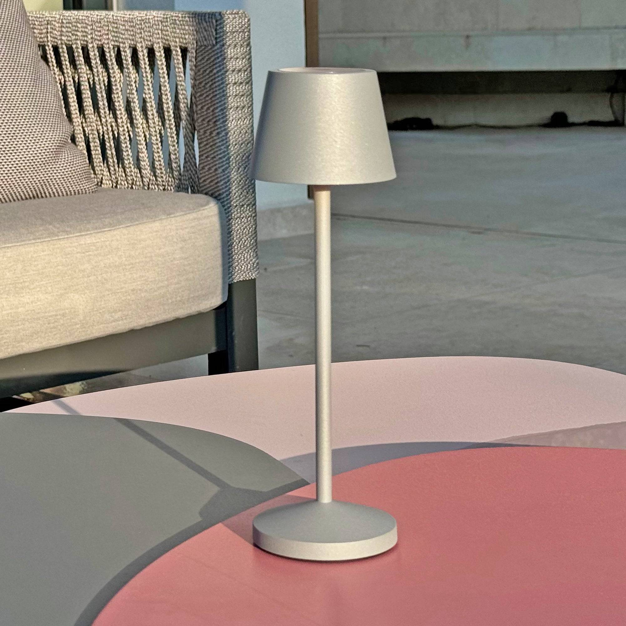 Lumisky - Lampe de table sans fil EMILY Gris clair H25cm - Image 9