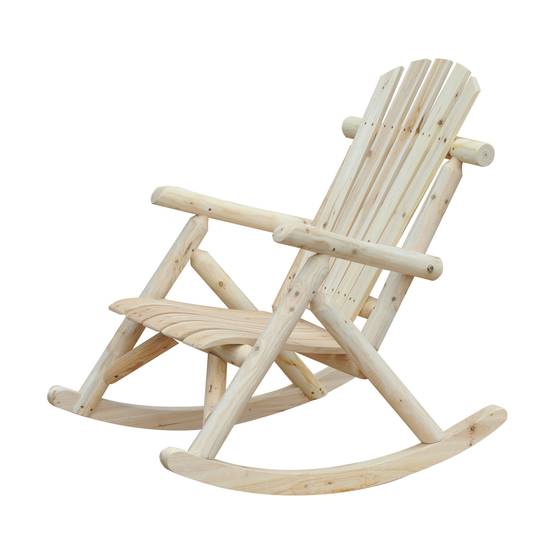 Fauteuil Adirondack bascule bois pin terrasse assise ergonomique naturel - ComfortXL Outdoor Living - Image 1