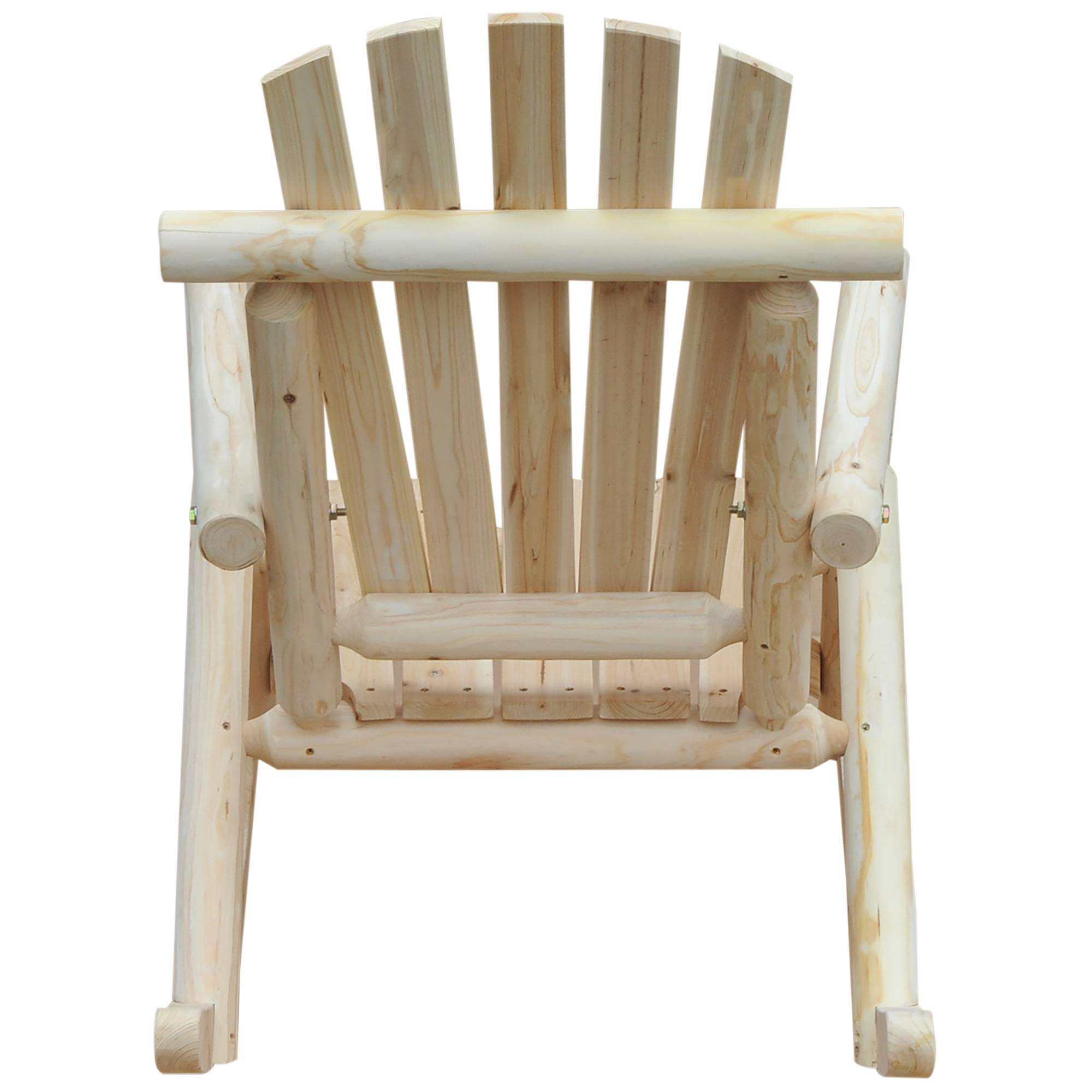 Fauteuil Adirondack bascule bois pin terrasse assise ergonomique naturel - ComfortXL Outdoor Living - Image 10