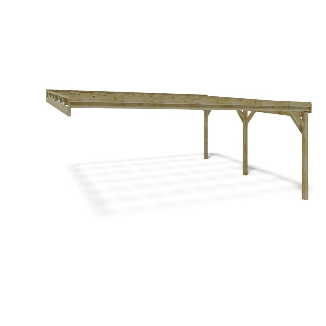 Altanka - Carport, abri de voiture 5.8x5.06 m - 29 m2 - adossé - CAR23 - ALTANKA - Image 4