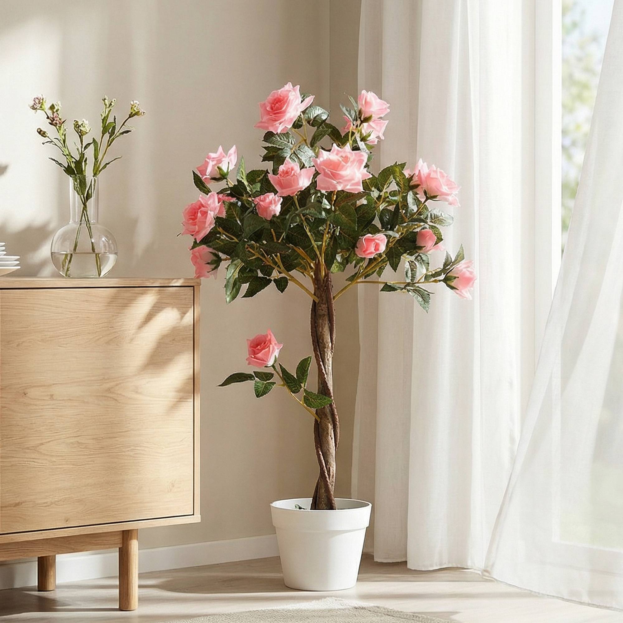 Sans Marque - Arbre artificiel, plante en pot ciment - Image 10