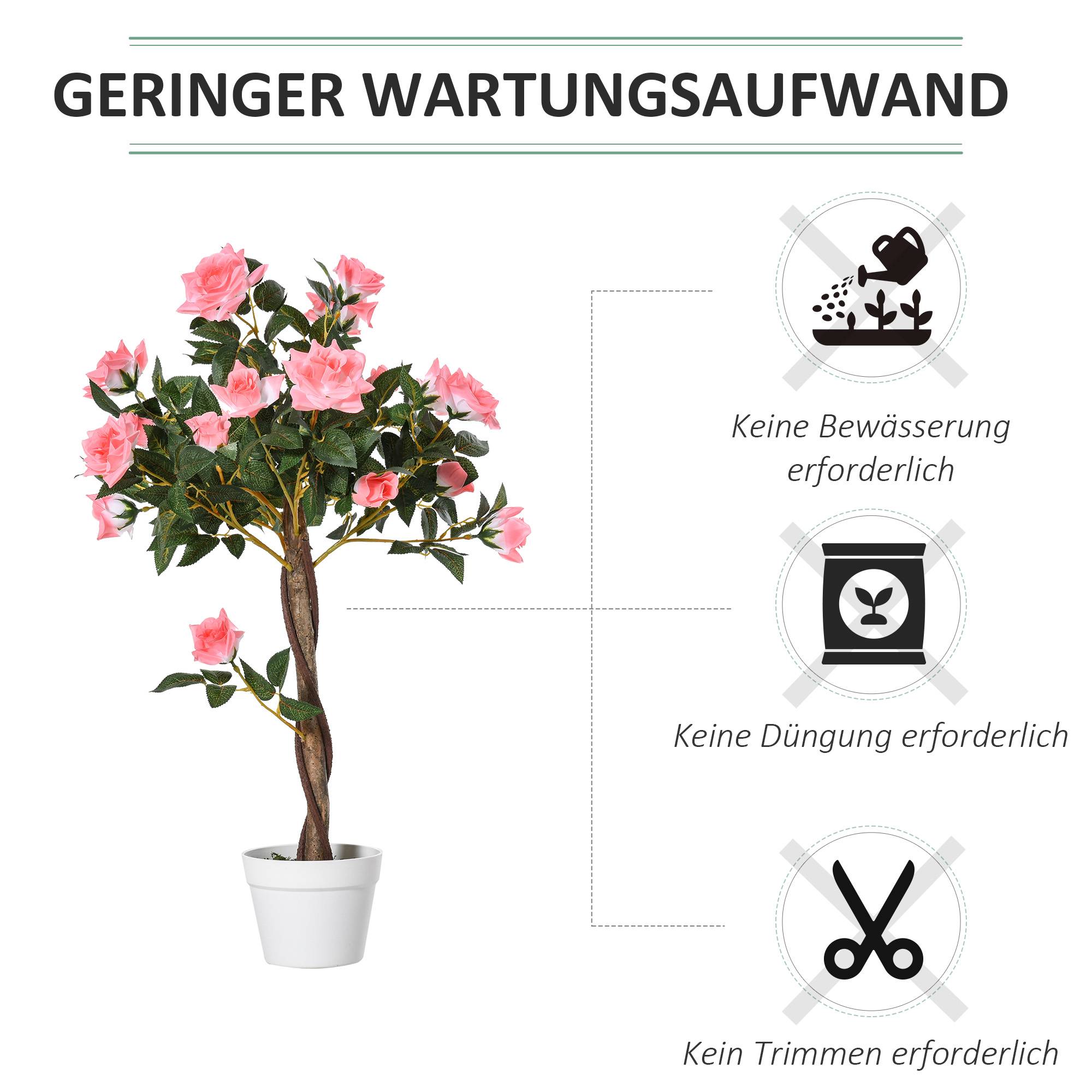 Sans Marque - Arbre artificiel, plante en pot ciment - Image 8