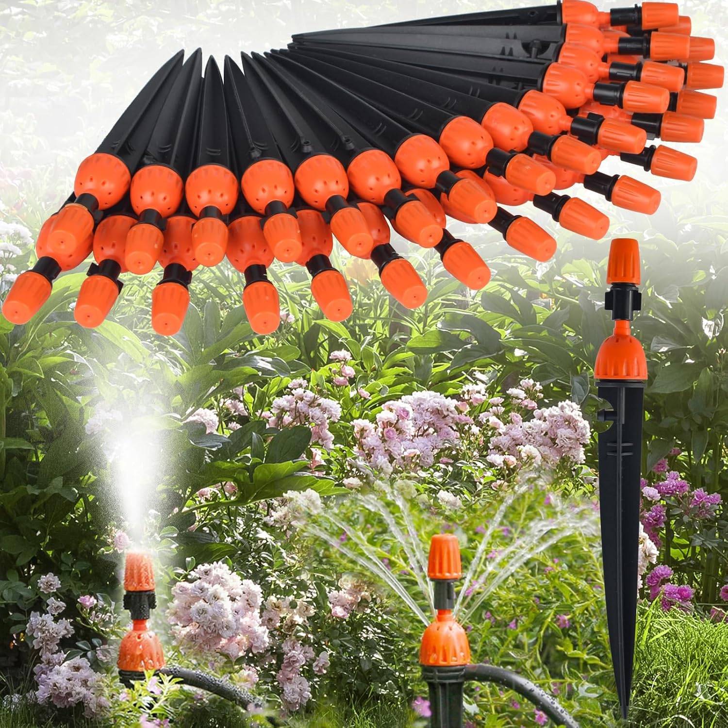 Arrosage automatique，Goutteur réglable à 360° - Système d'arrosage automatique pour jardin，irrigation goutte à goutte, 30 pièces-Lytech - Image 1