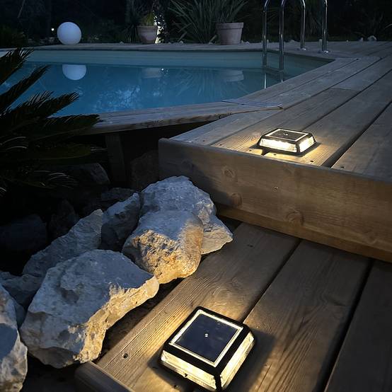 Lumisky - Lot de 2 balise solaires QUADRY Noir Aluminium D12cm - Image 6
