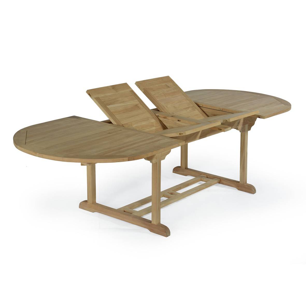 Teck'Attitude - Table extensible ovale teck massif 12 places Florence - TECK'Attitude - Image 1