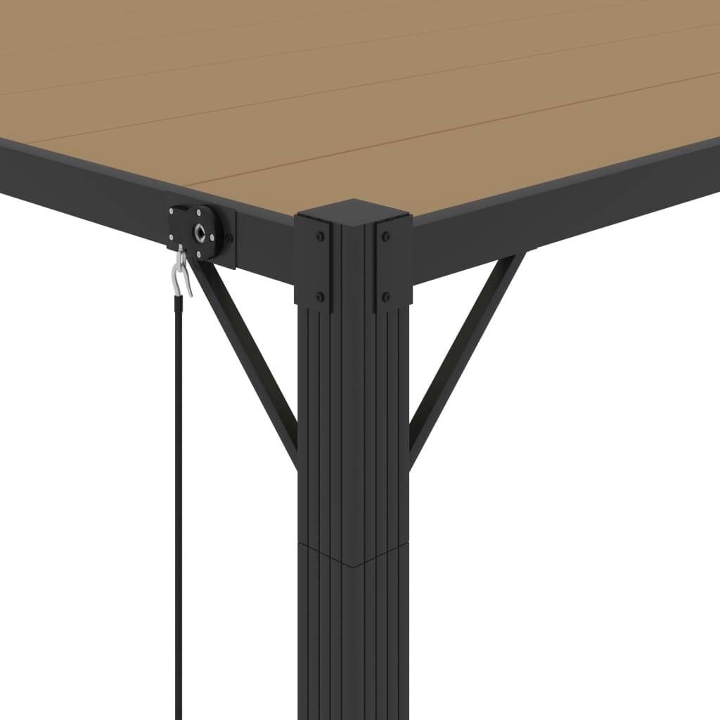 PANGIVO - Tonnelle aluminium et tissu taupe 300 x 300 x 225 cm - PANGIVO - Image 7