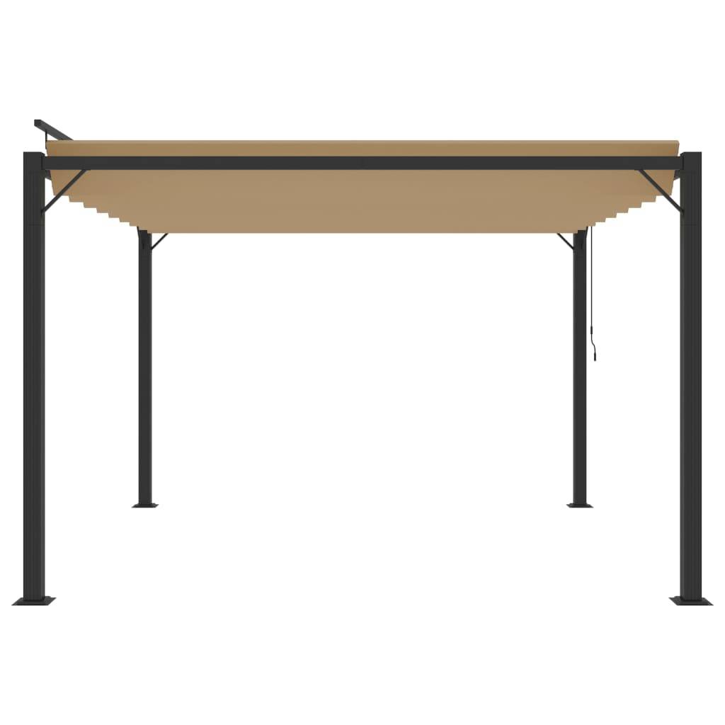 PANGIVO - Tonnelle aluminium et tissu taupe 300 x 300 x 225 cm - PANGIVO - Image 5