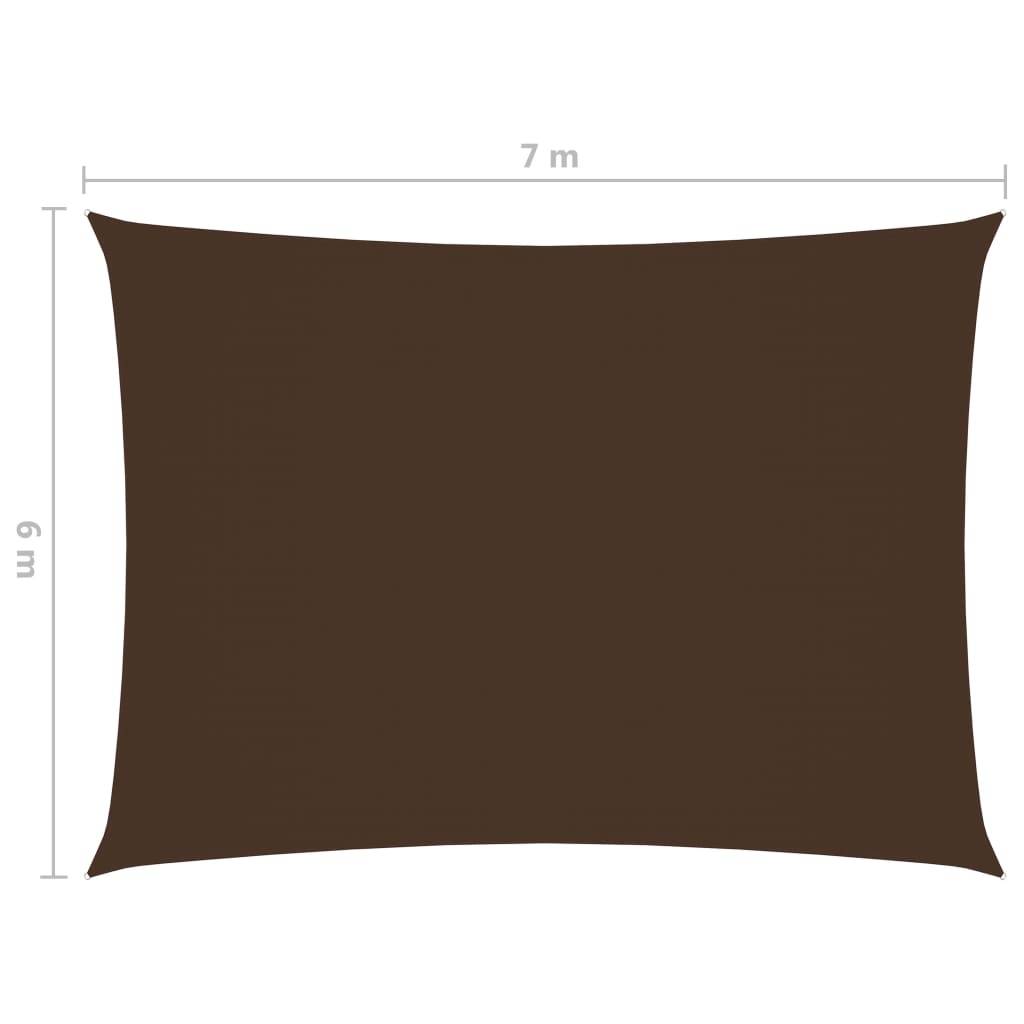 Helloshop26 - Voile toile d'ombrage parasol tissu oxford rectangulaire 6 x 7 m marron - Image 6