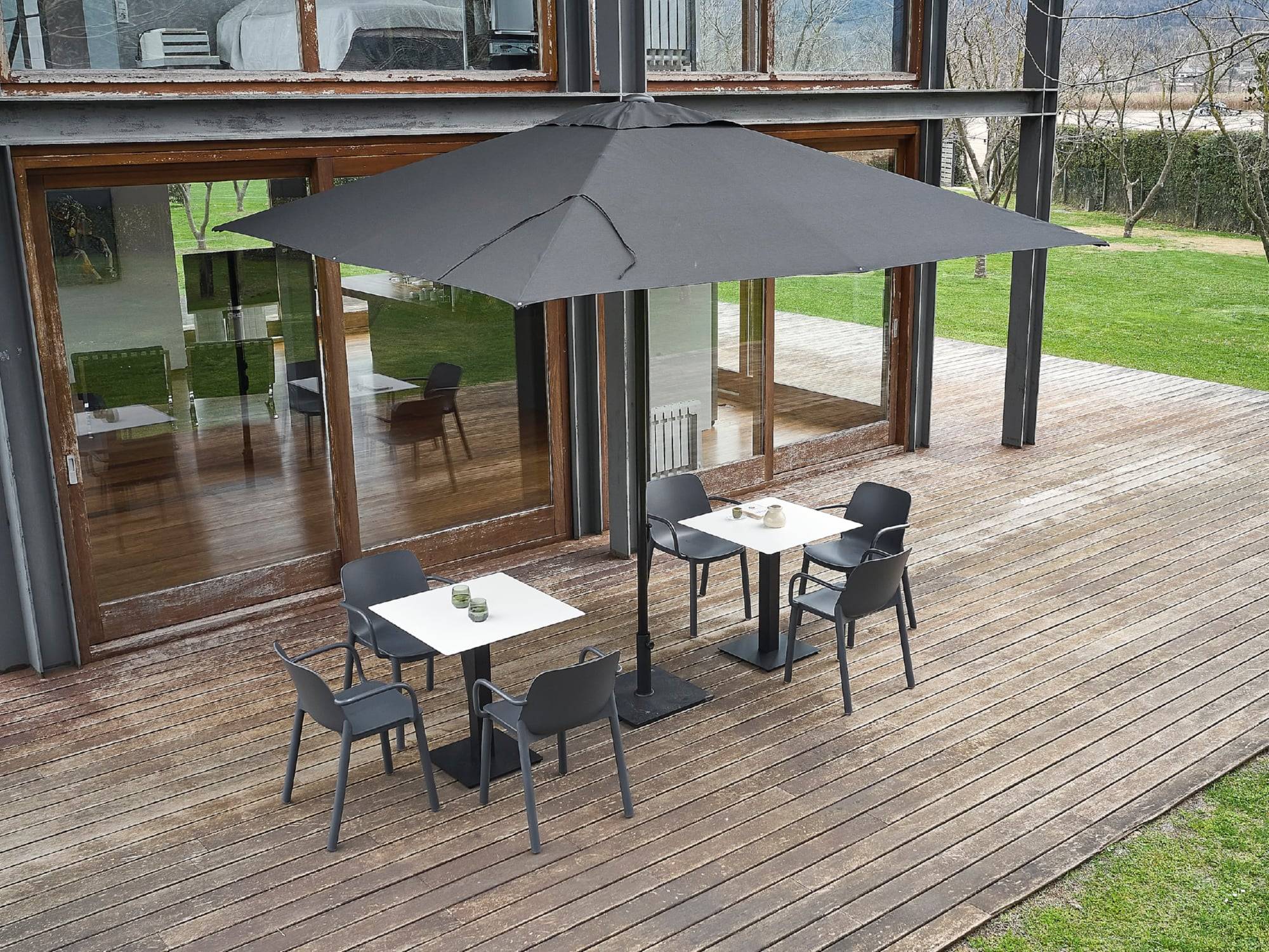 Garbar - Parasol 300x300 Sardigna garbar métal blanc - Image 4