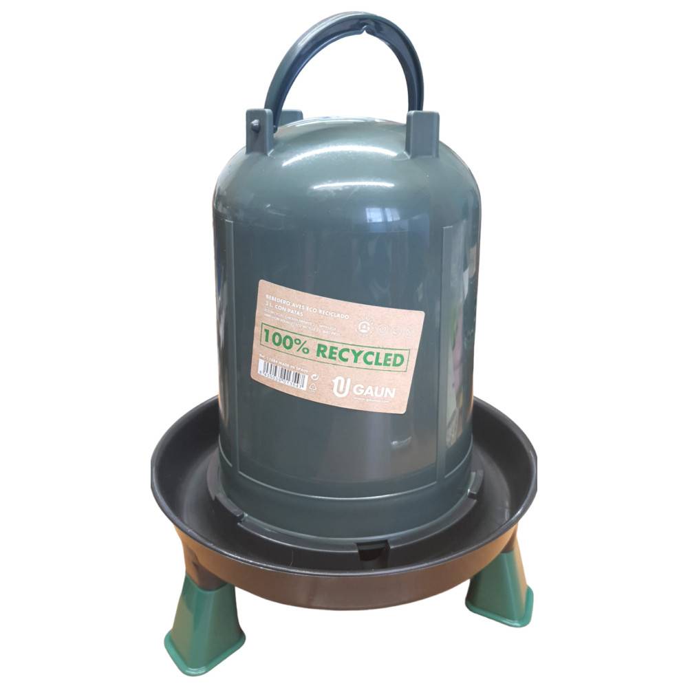 Gasco - Abreuvoir sur pieds plastique recyclé 3 litres pour basse cour - Image 1