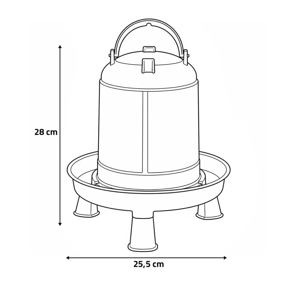 Gasco - Abreuvoir sur pieds plastique recyclé 3 litres pour basse cour - Image 4