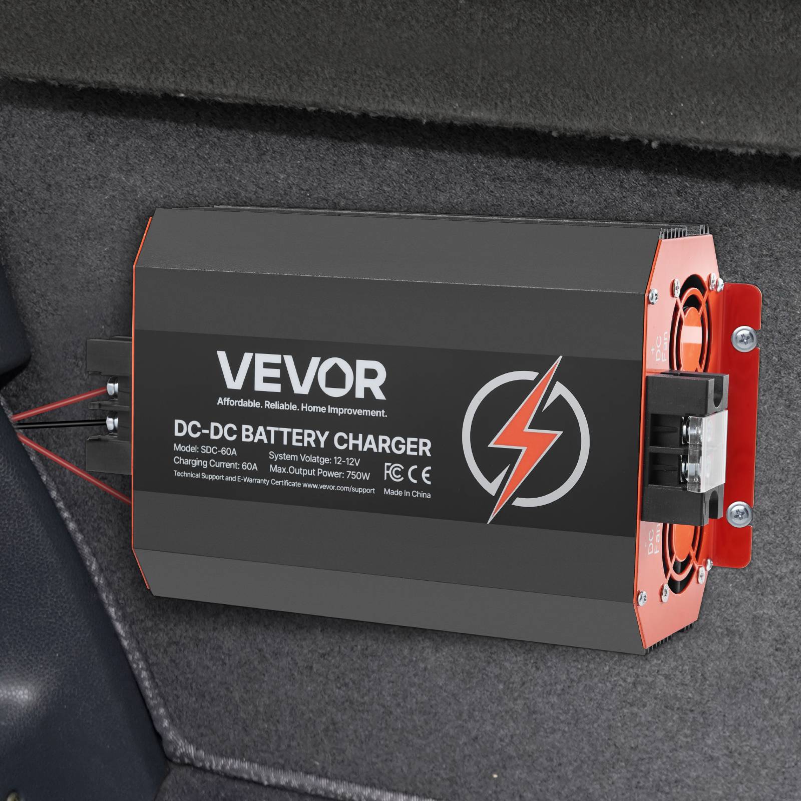 VEVOR Chargeur batterie CC-CC 12 V 60 A, 750 W, plomb, lithium, AGM. - Image 8