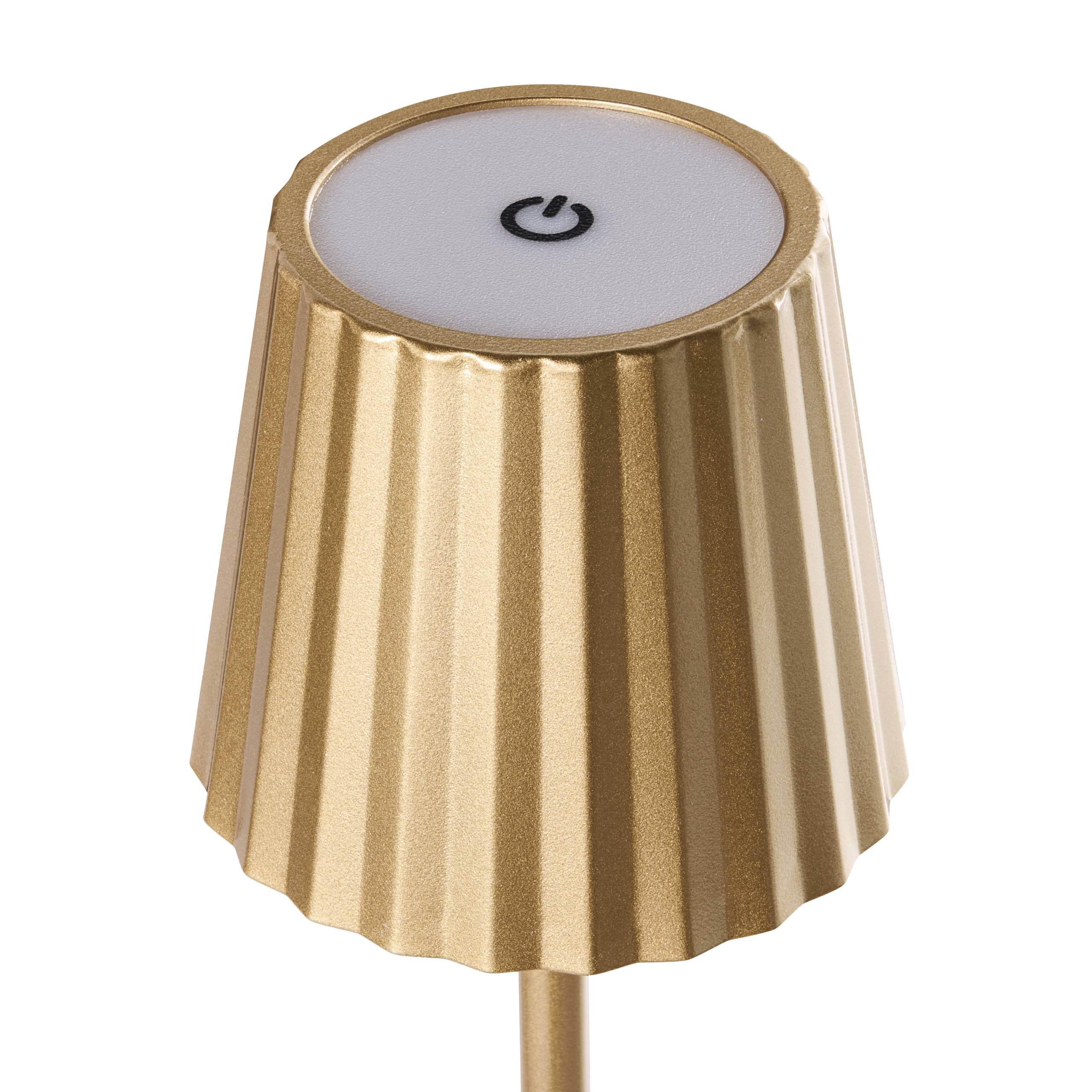 Beliani - Lampe de table d'extérieur Aluminium Doré ABARO - Beliani - Image 4