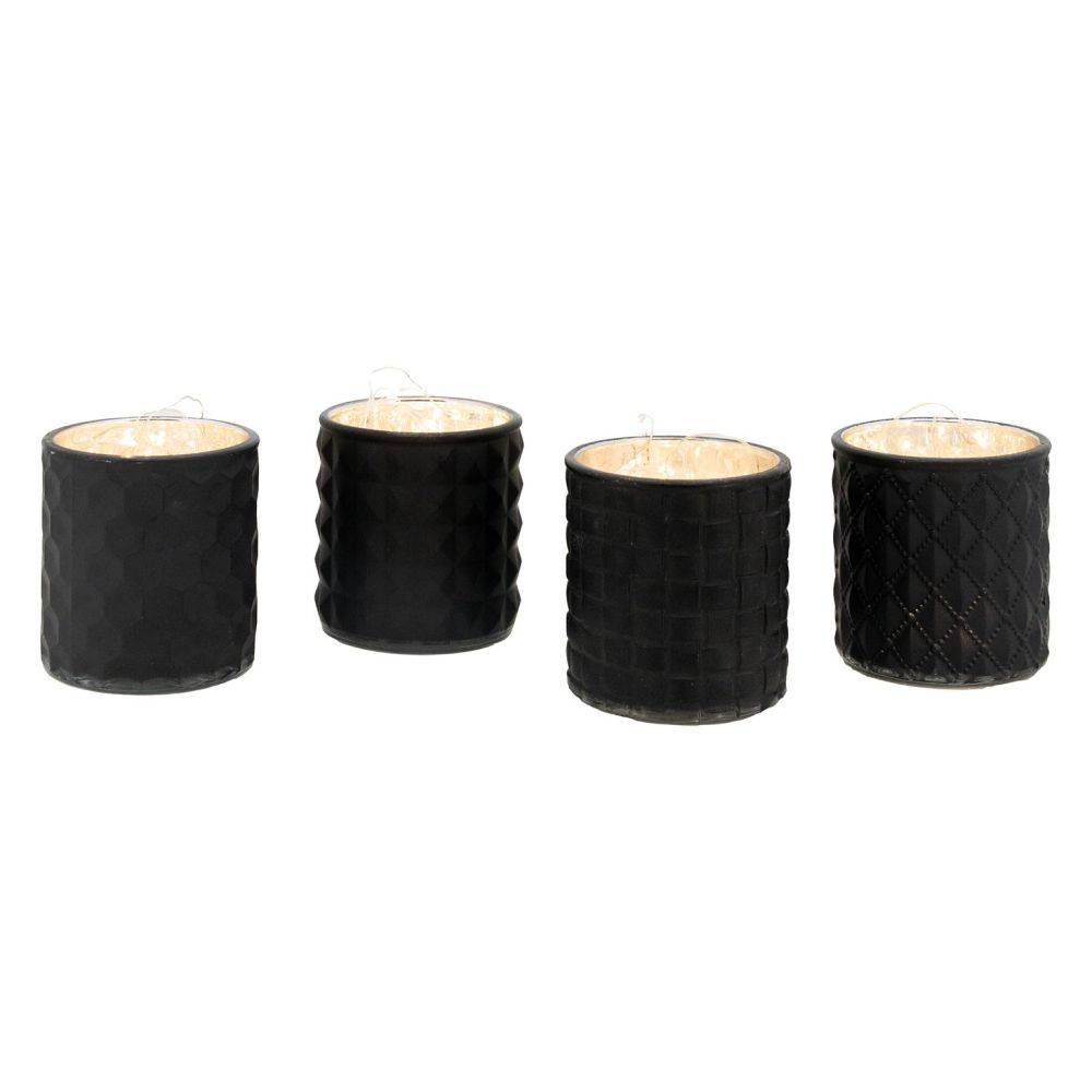 Aubry Gaspard - Photophore noir en verre teinté mat (Lot de 4) - Image 2