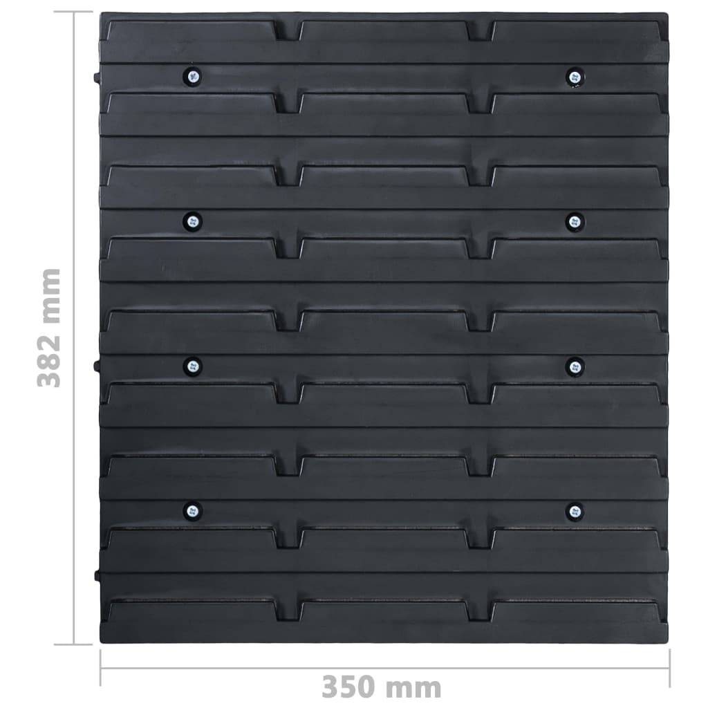 Helloshop26 - Kit de bacs de stockage et panneaux muraux 103 pièces rouge et noir - Image 9