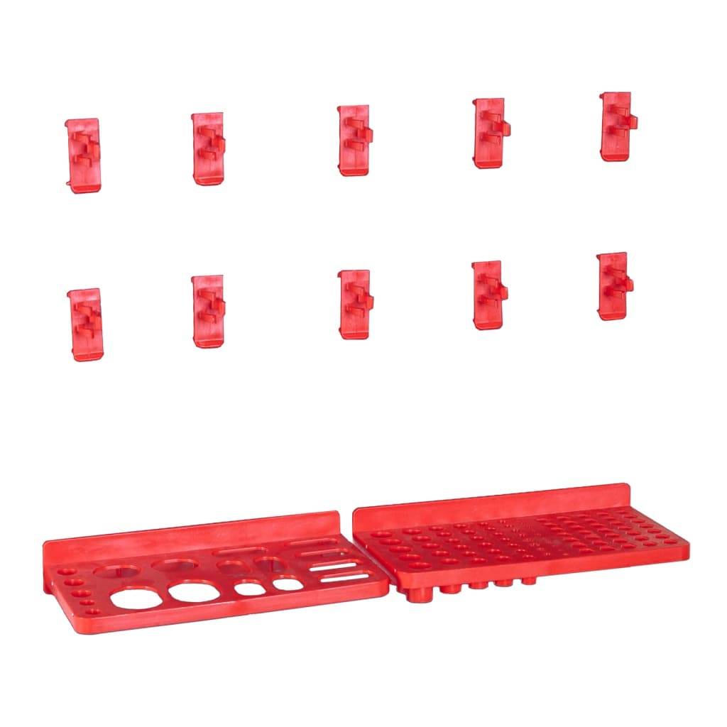 Helloshop26 - Kit de bacs de stockage et panneaux muraux 103 pièces rouge et noir - Image 4
