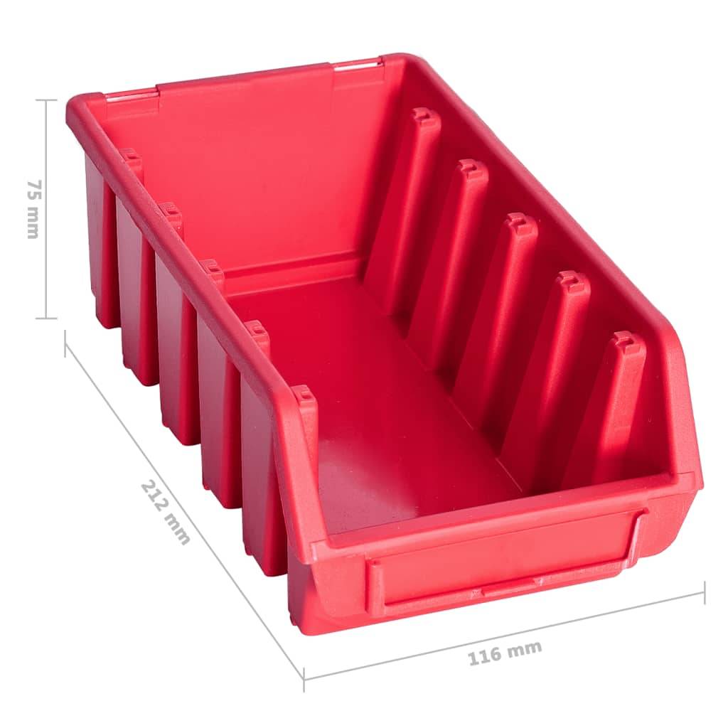 Helloshop26 - Kit de bacs de stockage et panneaux muraux 103 pièces rouge et noir - Image 8