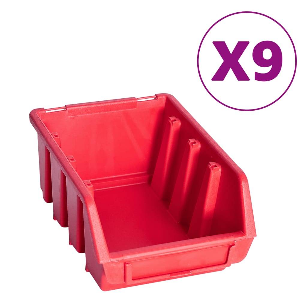 Helloshop26 - Kit de bacs de stockage et panneaux muraux 103 pièces rouge et noir - Image 2
