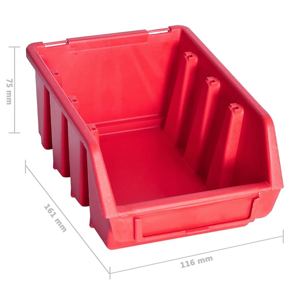 Helloshop26 - Kit de bacs de stockage et panneaux muraux 103 pièces rouge et noir - Image 7
