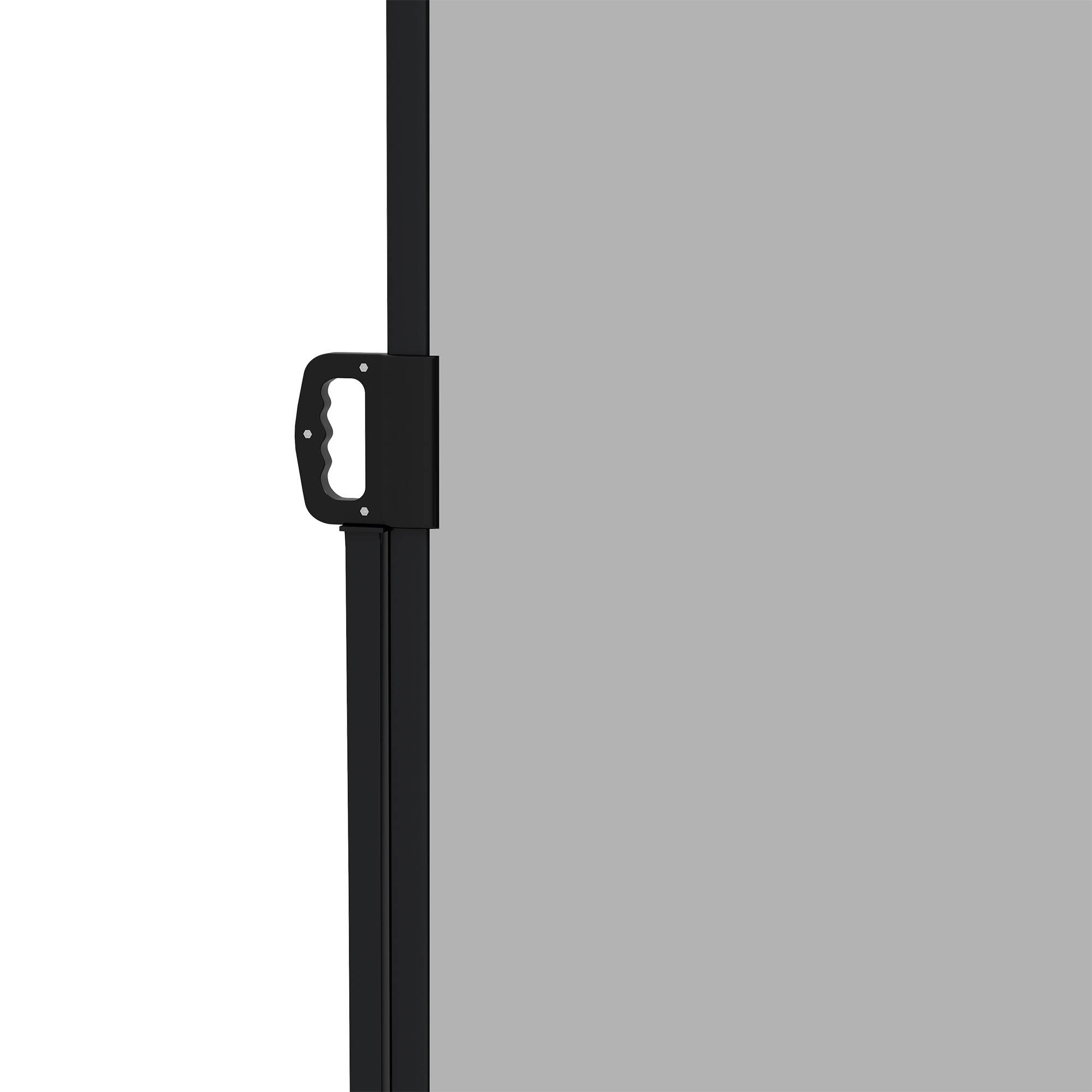 Store latéral Brise-Vue paravent rétractable dim. 4L x 1,80H m alu. Polyester Anti-UV Haute densité 180 g/m² Gris - Image 10