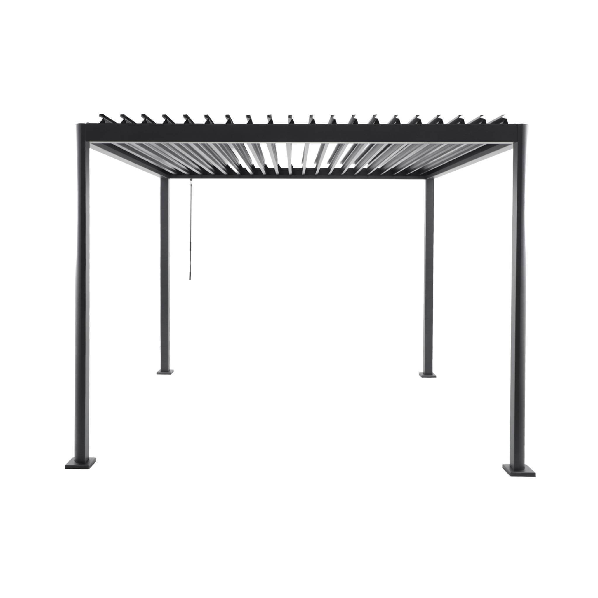 Pergola bioclimatique anthracite aluminium et acier lames orientables 3x3m - Imperial | sweeek - Image 5
