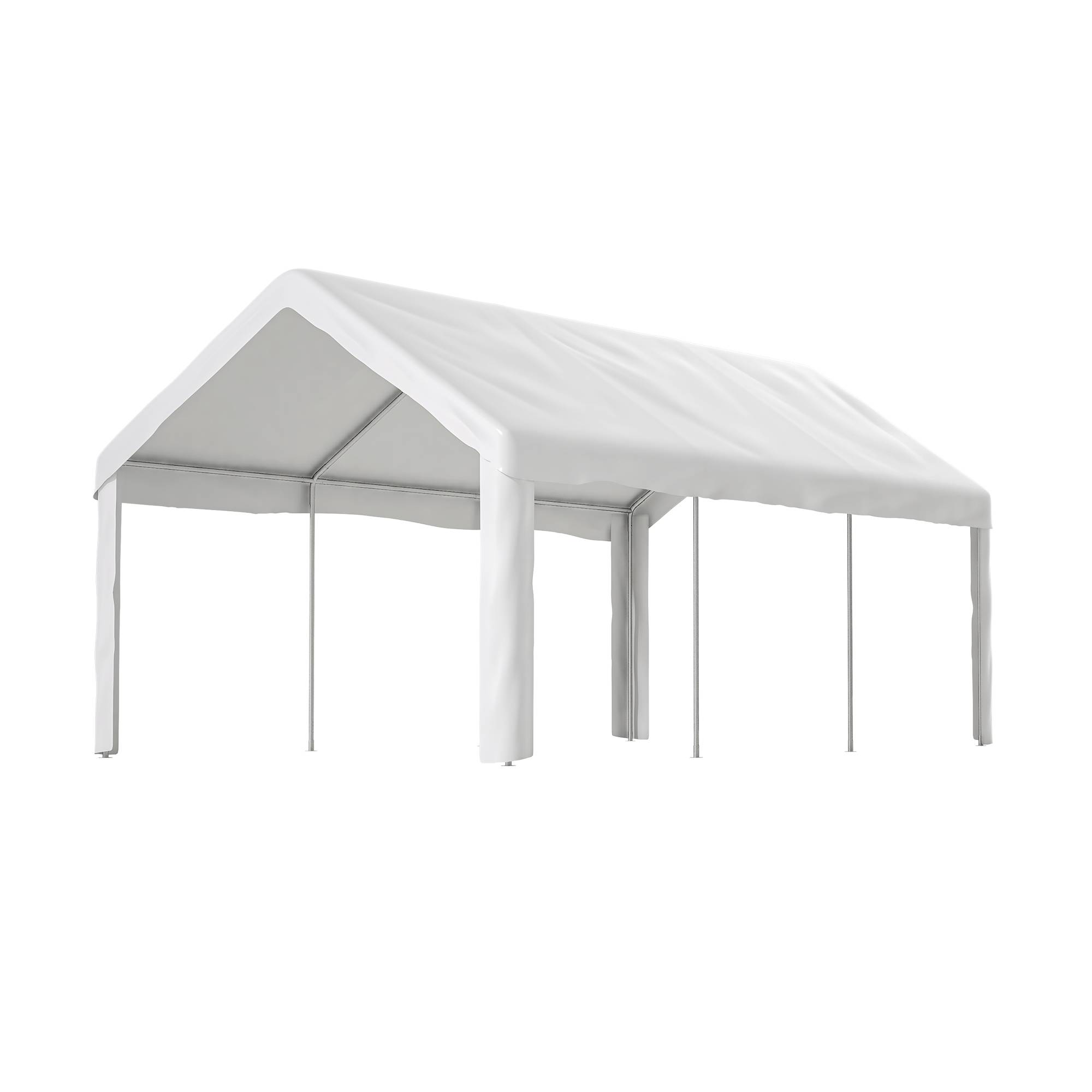 Abri pour Véhicule 3 x 6 m avec Double Porte Sectionnelle, Garage Étanche, Toit et Panneaux Latéraux Amovibles - Image 9