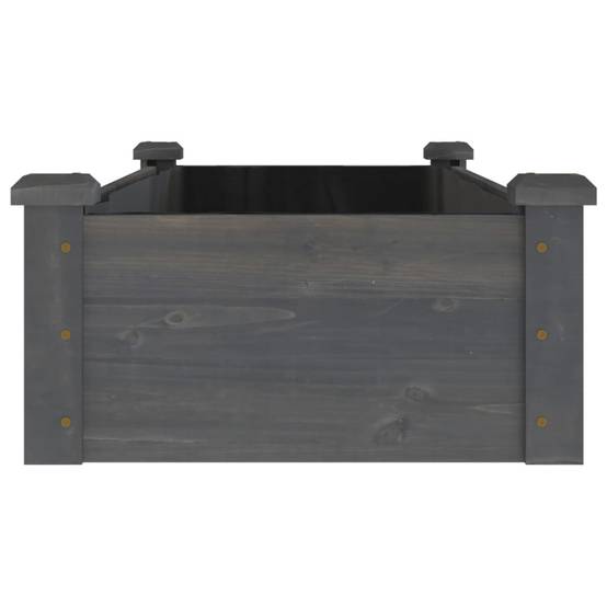 Bac à Potager en Bois de Sapin Gris 120x45x25cm, Jardinière de Culture avec Doublure Incluse – ComfortXL Outdoor Living - Image 5
