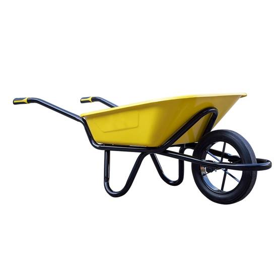 Outils Perrin - Brouette chantier 100 L – Olympic renforcée – roue pleine – double châssis acier Ø32 mm – 250 kg