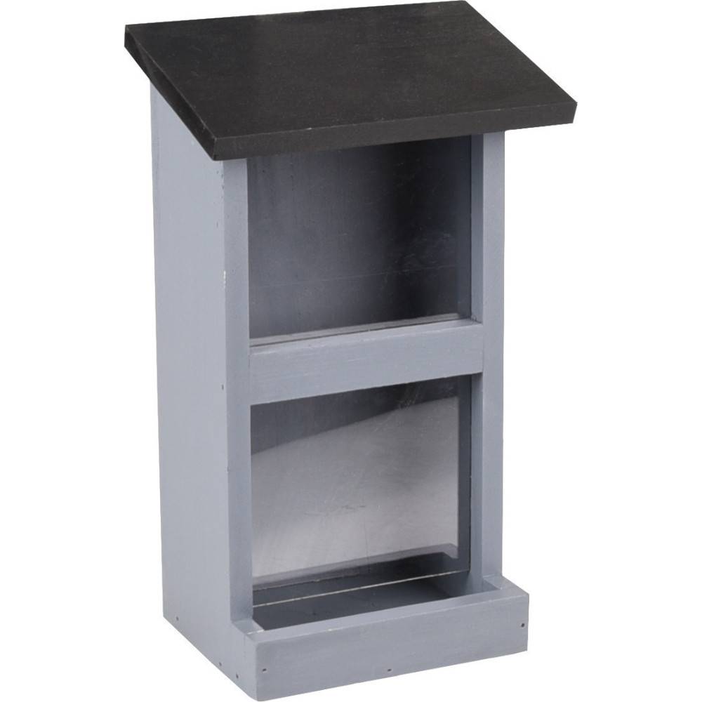 Mangeoire silo Womba maison grise 25 cm pour oiseaux - Image 2