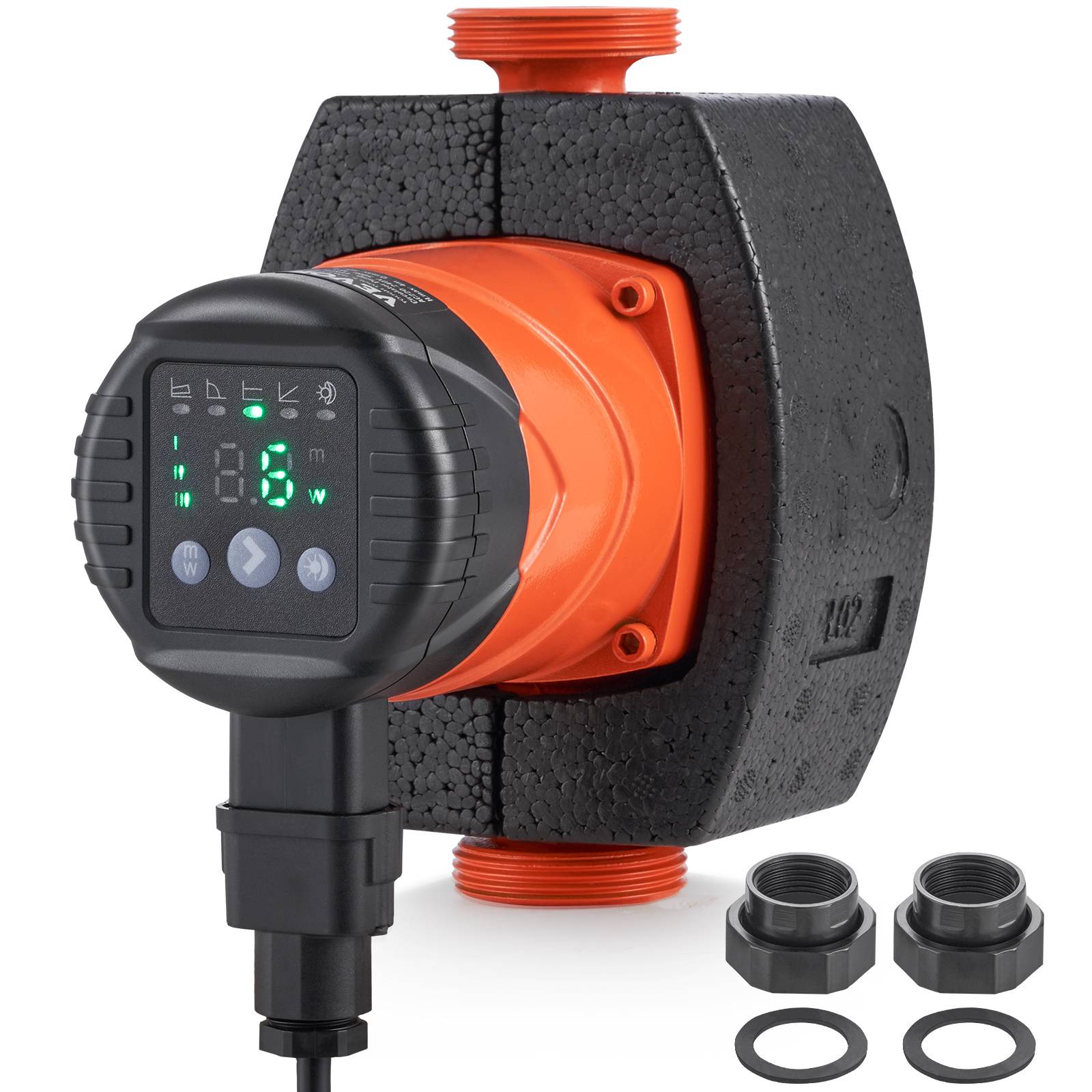 VEVOR Pompe circulation eau chaude LPS25-6BP-180, 60 L/min, 220V 45W, hauteur 6m, pour système chauffe-eau. - Image 1