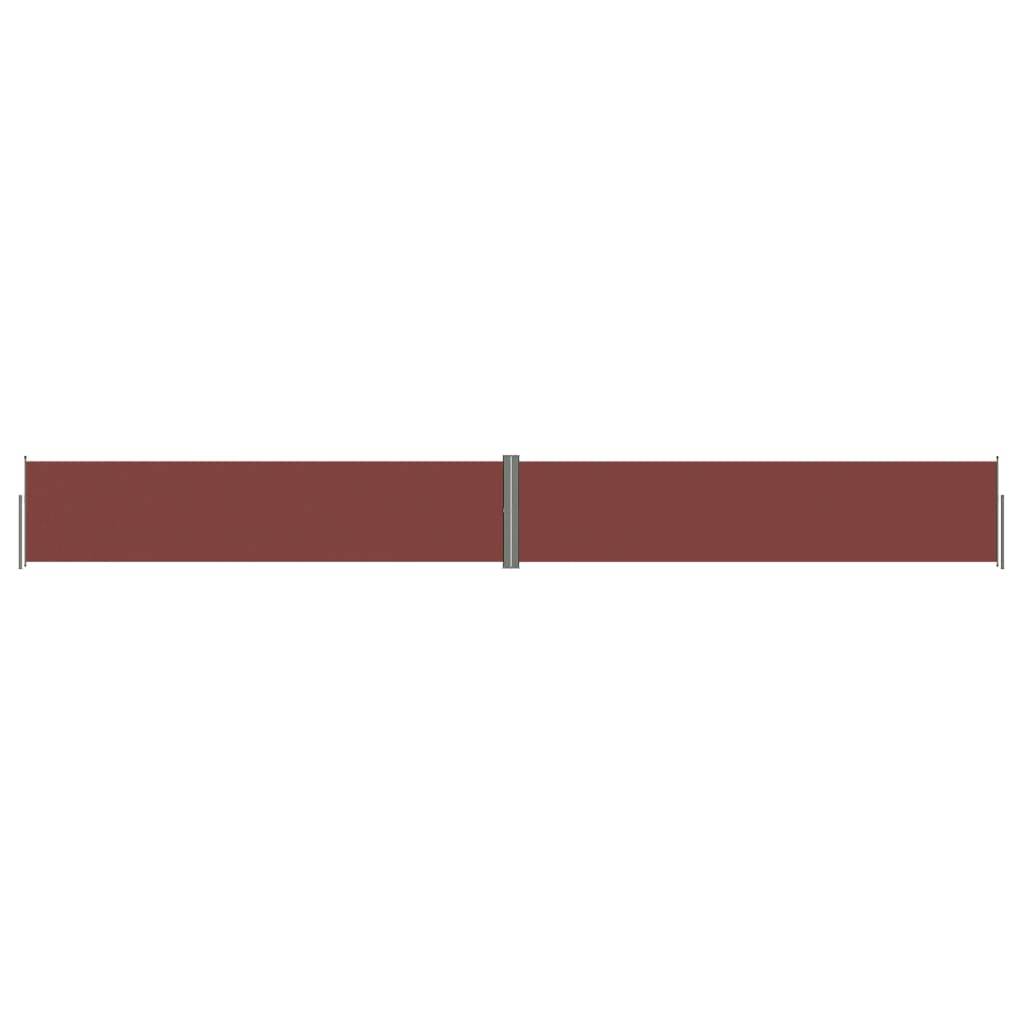 Helloshop26 - Auvent paravent store brise-vue latéral rétractable de patio jardin terrasse balcon protection visuelle écran 140 x 1200 cm marron - Image 1