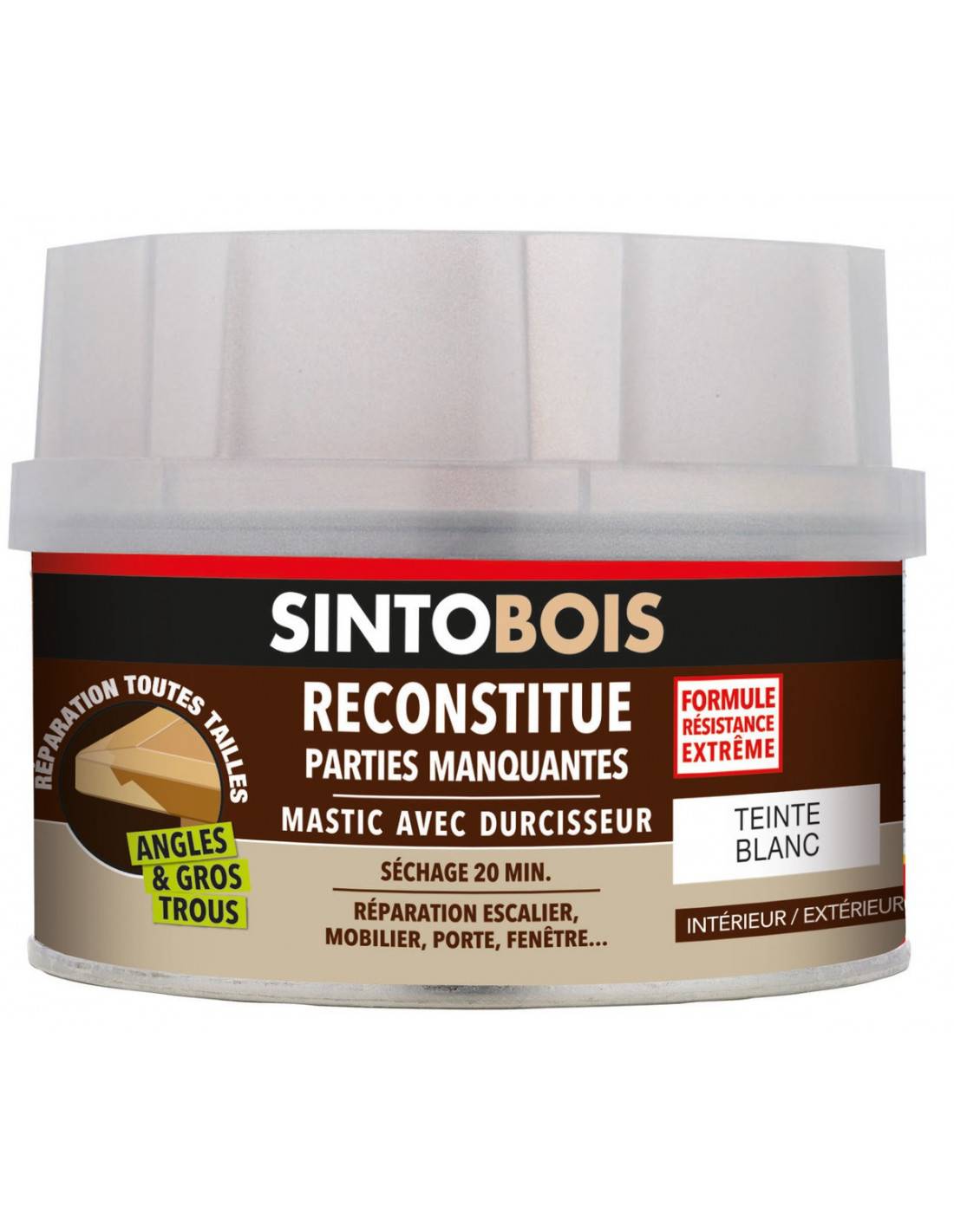 Mastic Bois Blanc Réparation Durable Bois Intérieur/extérieur - Sintobois
