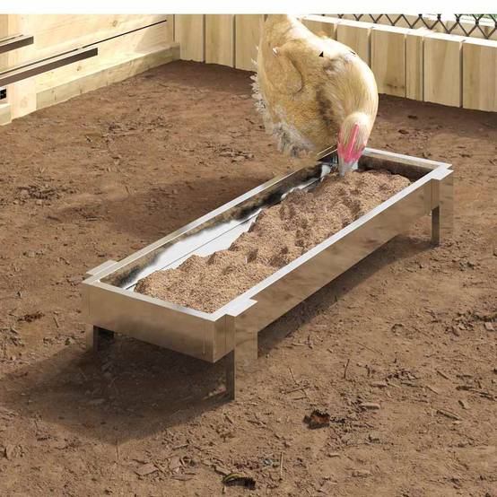 Auge Alimentation Poule Galvanisée Durable 5kg Argent - ComfortXL Outdoor Living - Image 1