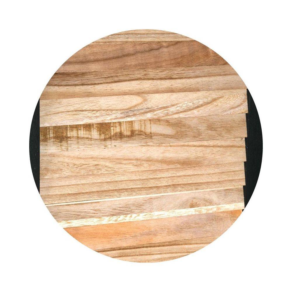 Aubry Gaspard - Paravent en bois noir et naturel 3 Panneaux - Image 2