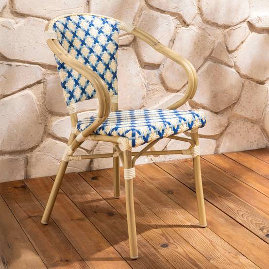 Fauteuil De Bistrot Parisien En Aluminium Rouge - Style Classique Pour Extérieur