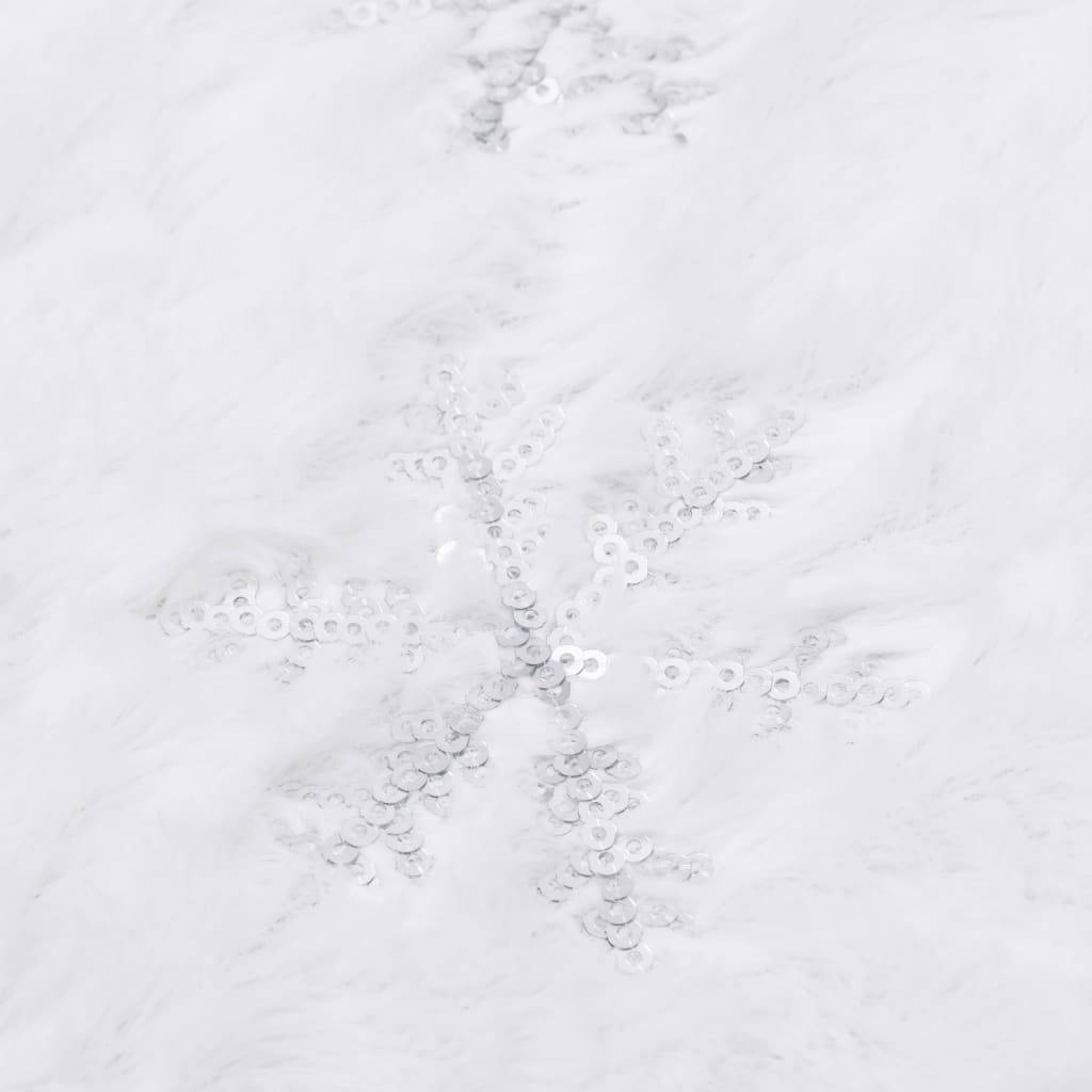 Jupe de sapin de Noël - Robe de sapin - Tapis de sapin de luxe Blanc 90 cm Fausse fourrure - Image 5