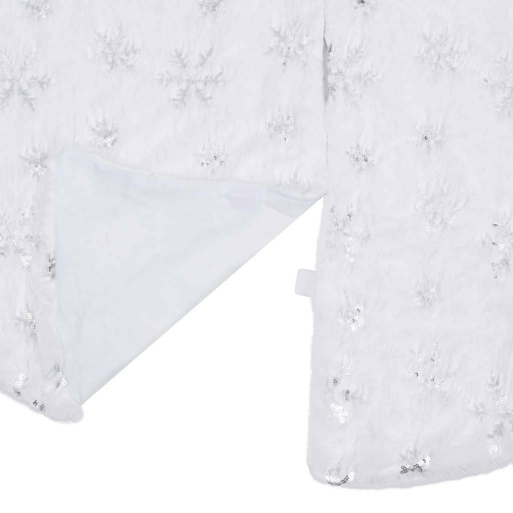 Jupe de sapin de Noël - Robe de sapin - Tapis de sapin de luxe Blanc 90 cm Fausse fourrure - Image 4