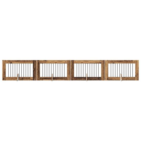 Barrière pour chien bois d'ingénierie bois ancien 401 x 34 x 60 cm - PANGIVO - Image 2