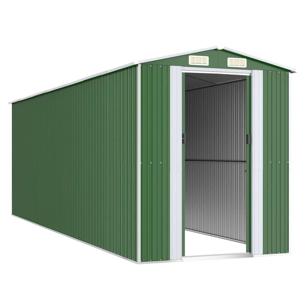 Abri de jardin acier galvanisé vert 192 x 606 x 223 cm - PANGIVO - Image 3