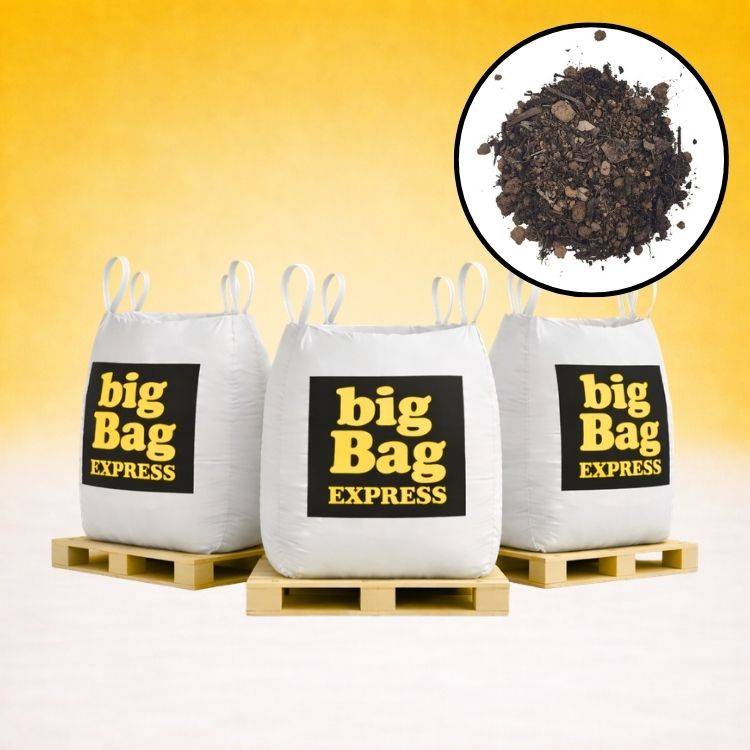 PACK 3 X BIG BAG de 1m³ (+/- 3,6T) Terre Criblée Amendée Compostée à 50% - Livraison PREMIUM - Image 1