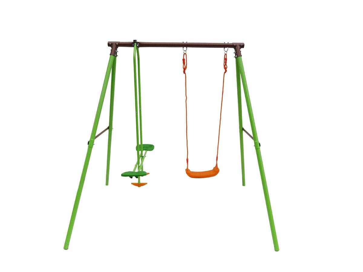 Portique Acier "lola" - 1.96m - 2 Agrès -habitat Et Jardin