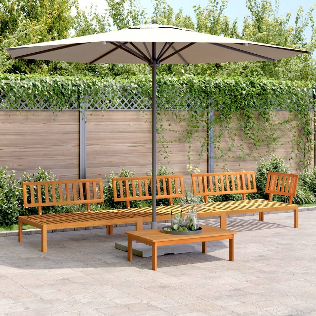 ComfortXL - Salon de Jardin Palette 4pcs Bois d'Acacia à Lattes Modulable avec Table pour Terrasse Brun Huilé – ComfortXL Outdoor Living