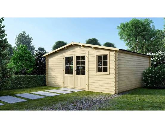 Altanka - Abri de jardin en bois - 25m2 - 5x5m - Ep. 28mm - Couleur: naturel - DOM591 - ALTANKA - Image 2