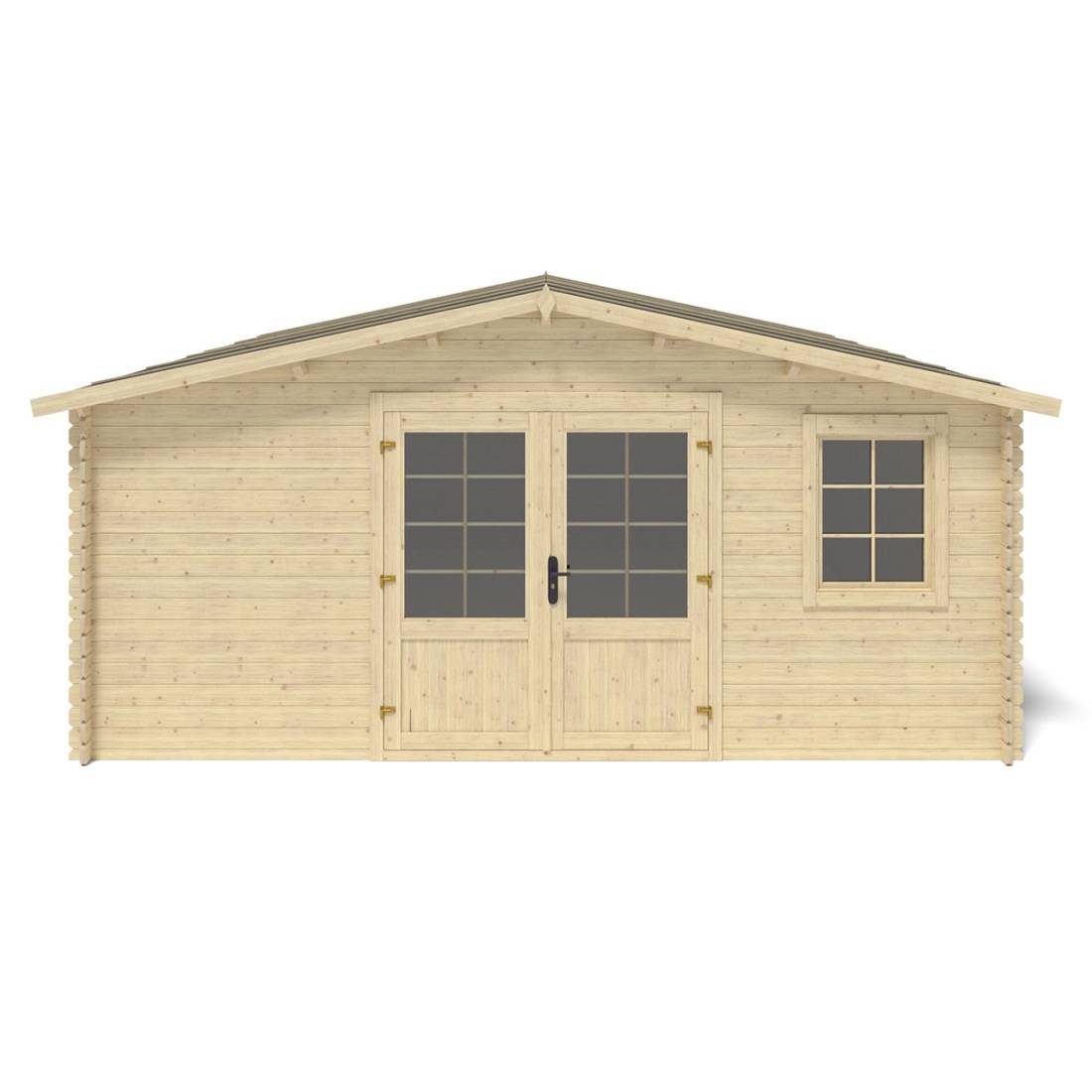 Altanka - Abri de jardin en bois - 25m2 - 5x5m - Ep. 28mm - Couleur: naturel - DOM591 - ALTANKA - Image 3